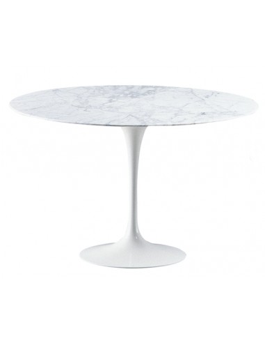 Tavolino rotondo marmo Carrara bianco