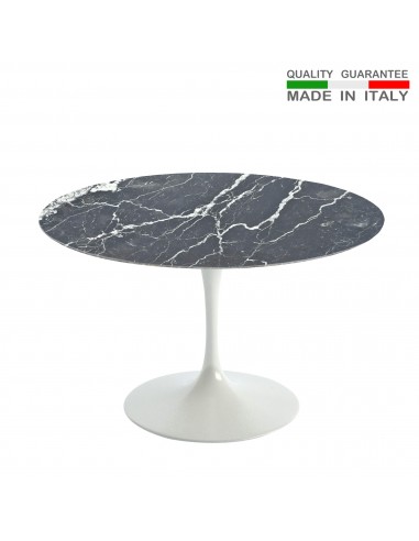 Round table Marquinia black marble