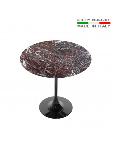 Round table red Lepanto marble