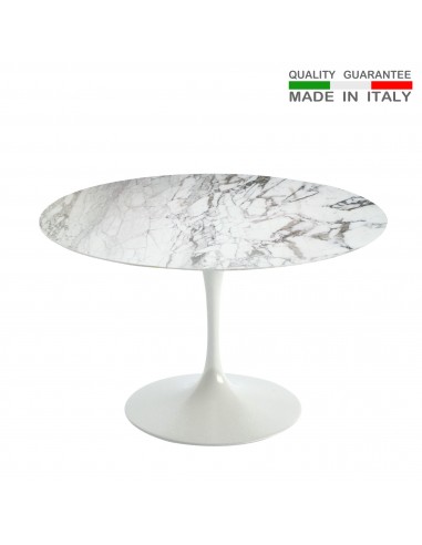 Round table Arabescato marble
