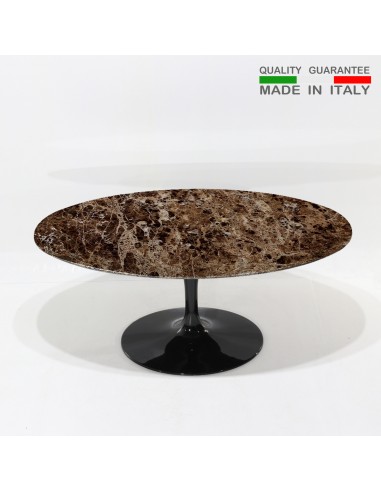 Oval Table Emperador dark marble