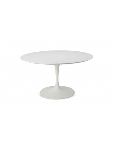 Extandable table round white laminate